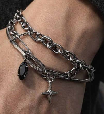 Blackline Cross Bracelet