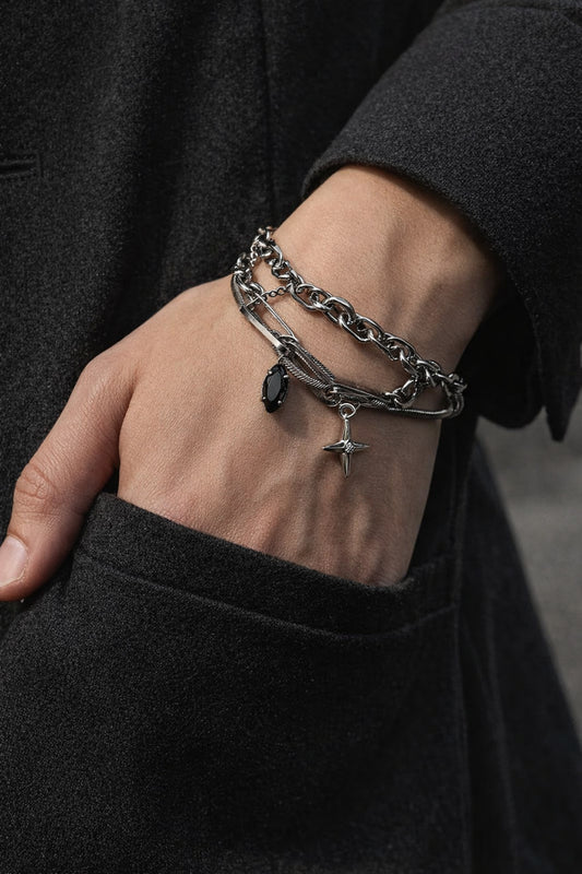 Blackline Cross Bracelet